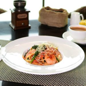 鮮茄汁菠菜蝦仁意粉